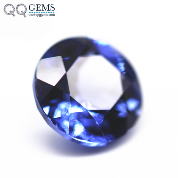 Round Natural Cut Royal Blue Sapphire Cultivated Loose Gemstones Round Shape Lab Created Sapphire - Image 6