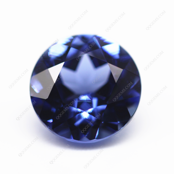 Round Natural Cut Royal Blue Sapphire Cultivated Loose Gemstones Round Shape Lab Created Sapphire - Image 5