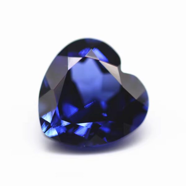 Heart Natural Cut Royal Blue Sapphire Cultivated Loose Gemstone - Image 6