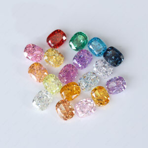 7A Grade Long-cushion Cut Crushed Ice Cut Multi-color High Carbon Diamond Loose Gemstones Synthetic Cubic Zirconia Cz Diamond