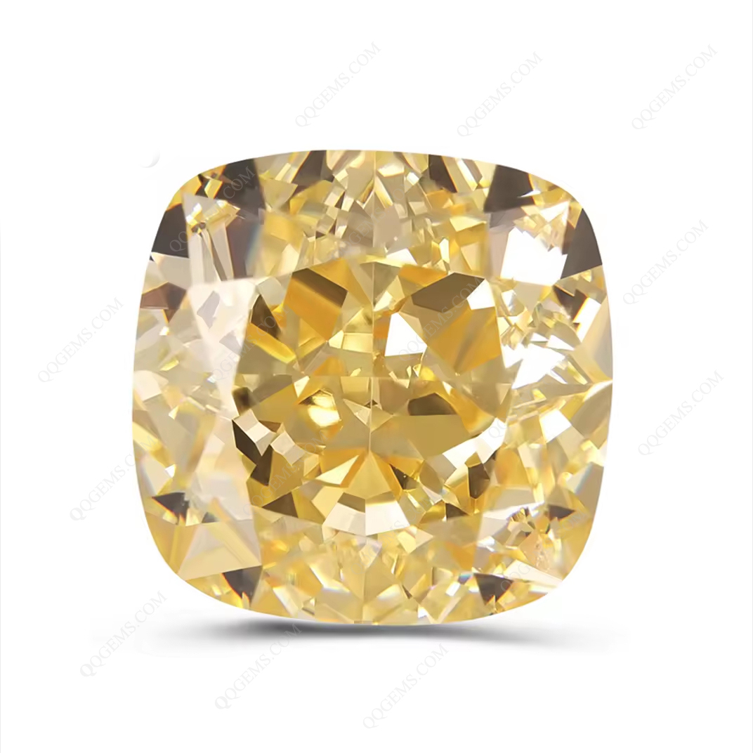 7A Grade Quality Cushion Crushed Ice Cut Light Yellow High Carbon Diamond Loose Gemstone Synthetic Zirconia CZ Simulated Diamond - Image 4