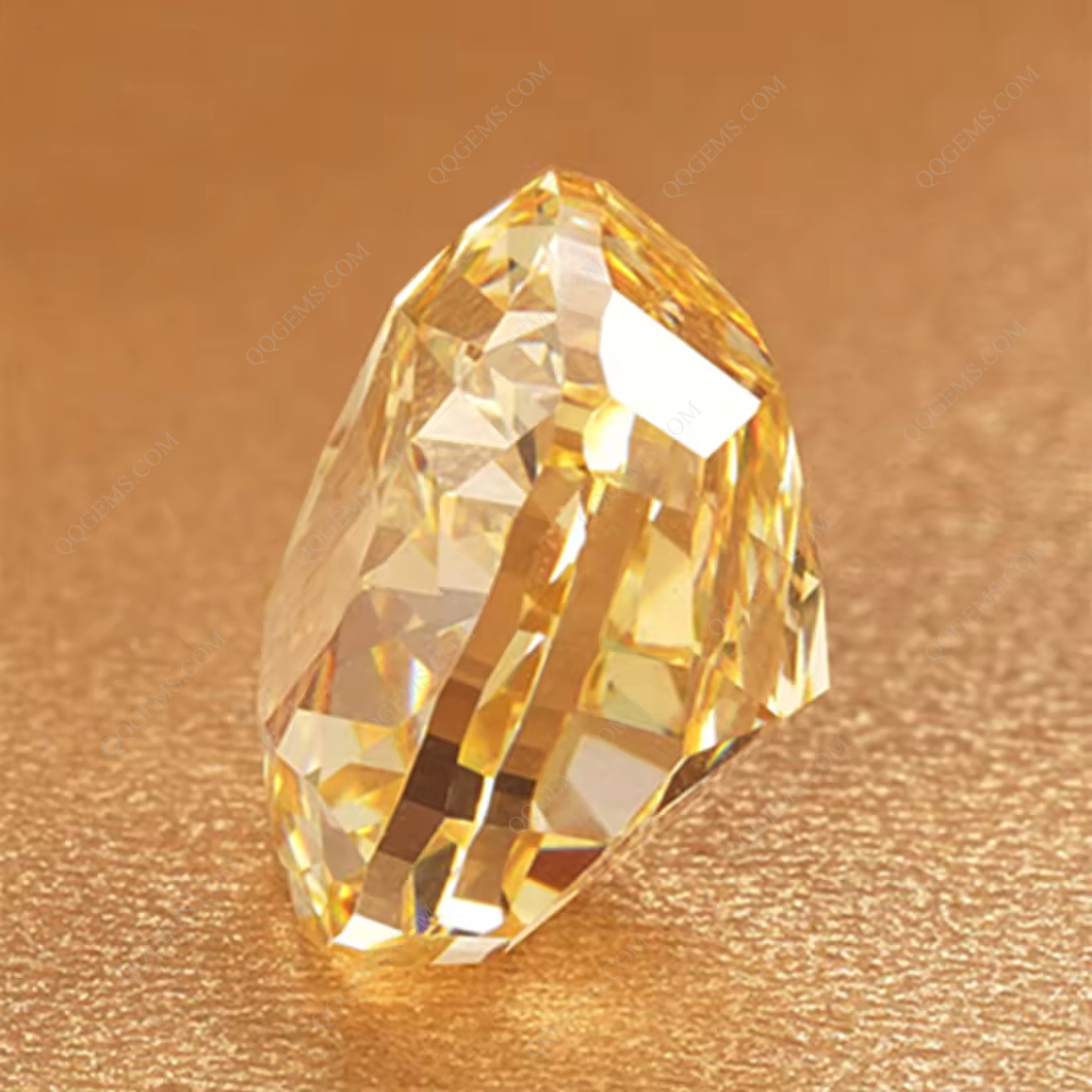 7A Grade Quality Cushion Crushed Ice Cut Light Yellow High Carbon Diamond Loose Gemstone Synthetic Zirconia CZ Simulated Diamond - Image 6