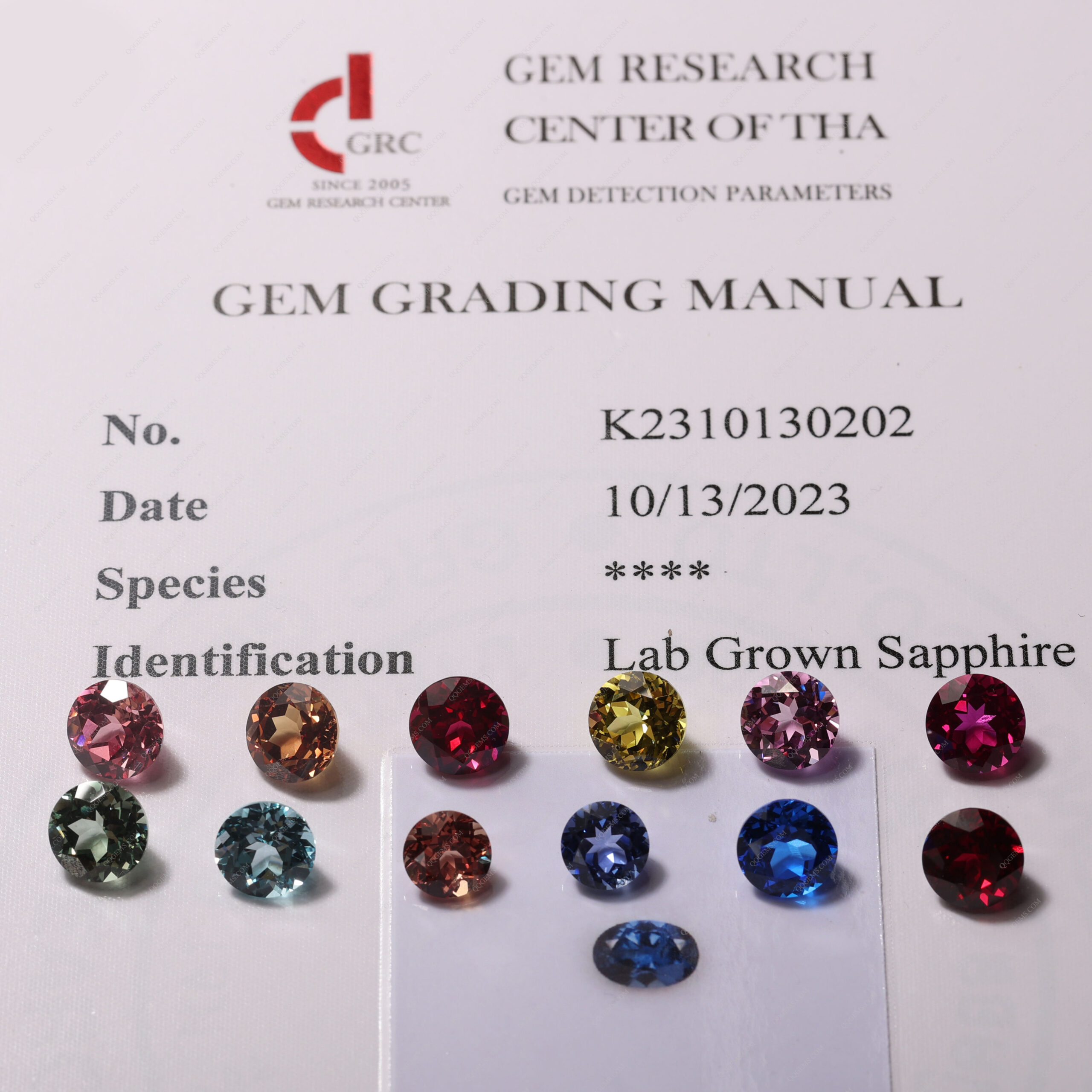 Round Natural Cut Multicolor Sapphire Cultivated Loose Gemstones Round Shape Lab Created Sapphire - Image 5