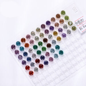 10-14mm Sizes Bird's Nest Cut White and Multicolour Multiple Cutting Cubic Zirconia Special Round Cutting Loose CZ Gemstone