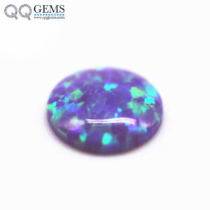 2mm-12mm 92 Multicolored Synthetic Opal Round Cabochon OP#40 Fire Opal Loose Gemstones Round Flat Back Cabochon Cut Opal Gems