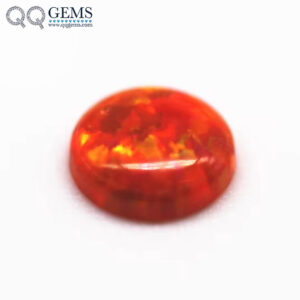 2mm-12mm 92 Multicolored Synthetic Opal Stones Round Flat Back Cabochon Cut OP#30 Fire Opal Loose Gemstone Opal Cabochon Gems