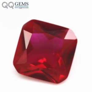 3*3-12*12mm Princess Cut square Cut Corner 5# Ruby Corundum Loose Gemstone square Shape Corner Synthetic Corundum 5# Ruby Stones