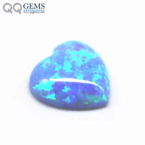 3*3mm-10*10mm Multicolored Heart Cabochon Opal OP#06 Light Blue Fire Opal Loose Gemstones Fancy Heart Opal Cabochon Cut Gems