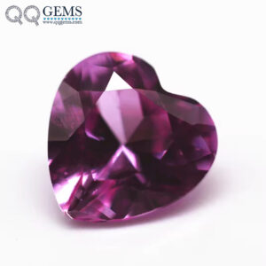 3*3mm-12*12mm Diamond Cut Heart Cut 2# pink Ruby Corundum Loose Stones Synthetic Heart Shape 2# Corundum pink Sapphire Gemstones