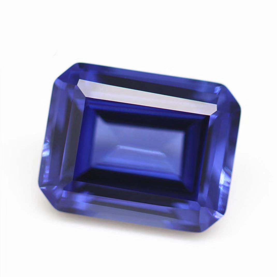 3*5-10*14mm Step Cut Octagon Cut 34# Blue Sapphire Corundum Loose Stones Emerald Cut Artificial 34# Sapphire Blue Corundum Gems - Image 5