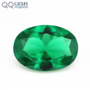 3*5-13*18mm Oval Cut Emerald Green Nano Gemstone Loose Stone Oval Shape Green Nanosital Crystal Gems Synthetic Green Nano Stone