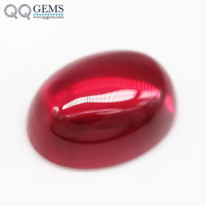 3*5-13*18mm Oval Flatback Cabochon Cut 5# Ruby Corundum Loose Gemstones Oval Cabochon Synthetic 5# Red Ruby Corundum Gemstones