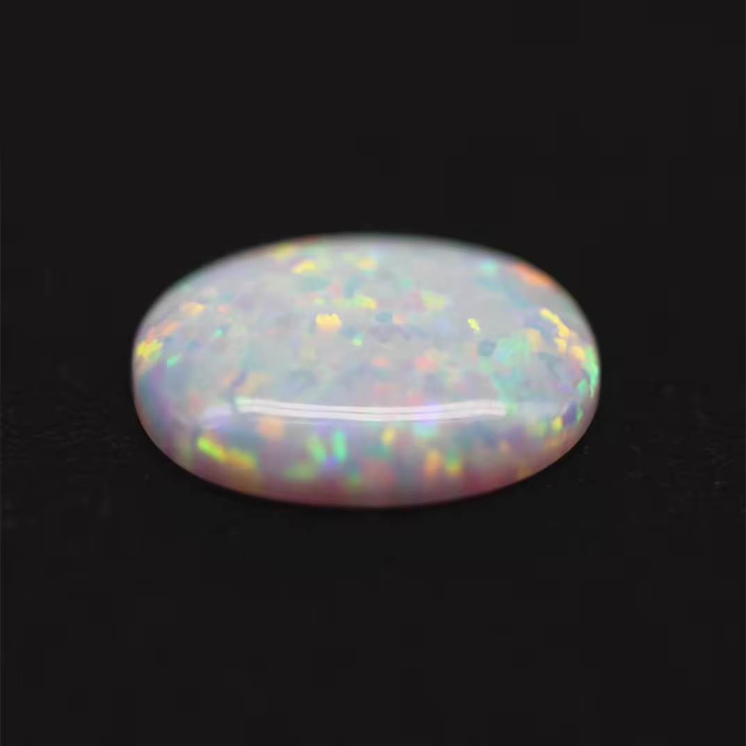 3*5-8*10mm 92 Multicolored Synthetic Oval Flat Back Cabochon Cut OP#17 White Fire Opal Loose Gemstones Oval Opal Cabochon Gems - Image 2