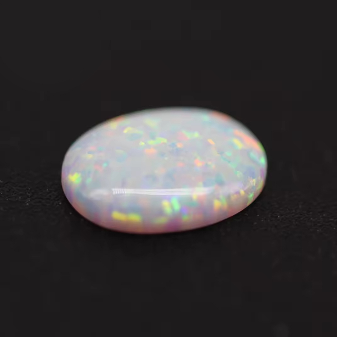 3*5-8*10mm 92 Multicolored Synthetic Oval Flat Back Cabochon Cut OP#17 White Fire Opal Loose Gemstones Oval Opal Cabochon Gems - Image 4