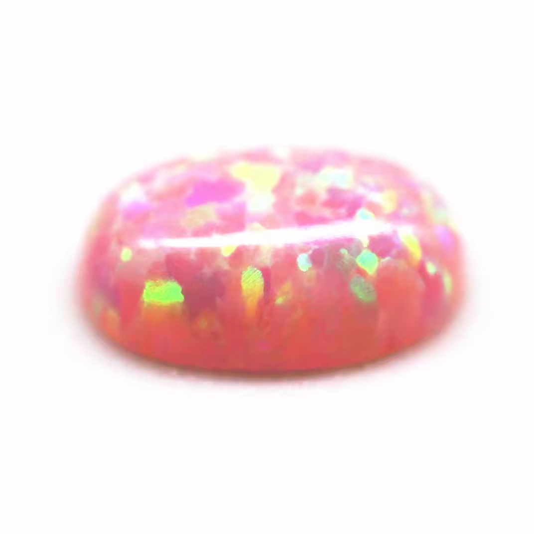 3*5-8*10mm Multicolored Synthetic Opal Oval Cabochon Cut OP#08 Light pink Fire Opal Loose Gemstones Oval Opal Cabochon Cut Gems - Image 4