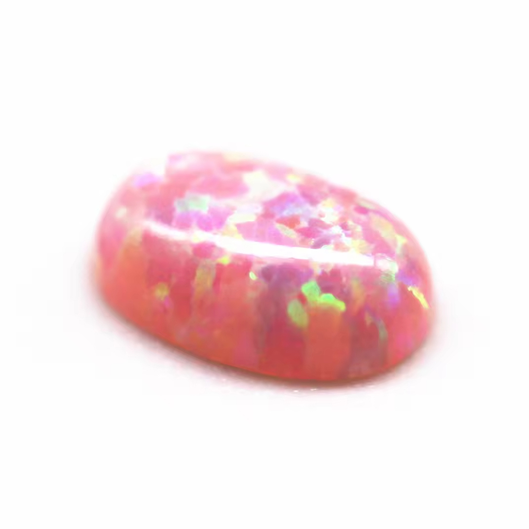3*5-8*10mm Multicolored Synthetic Opal Oval Cabochon Cut OP#08 Light pink Fire Opal Loose Gemstones Oval Opal Cabochon Cut Gems - Image 5