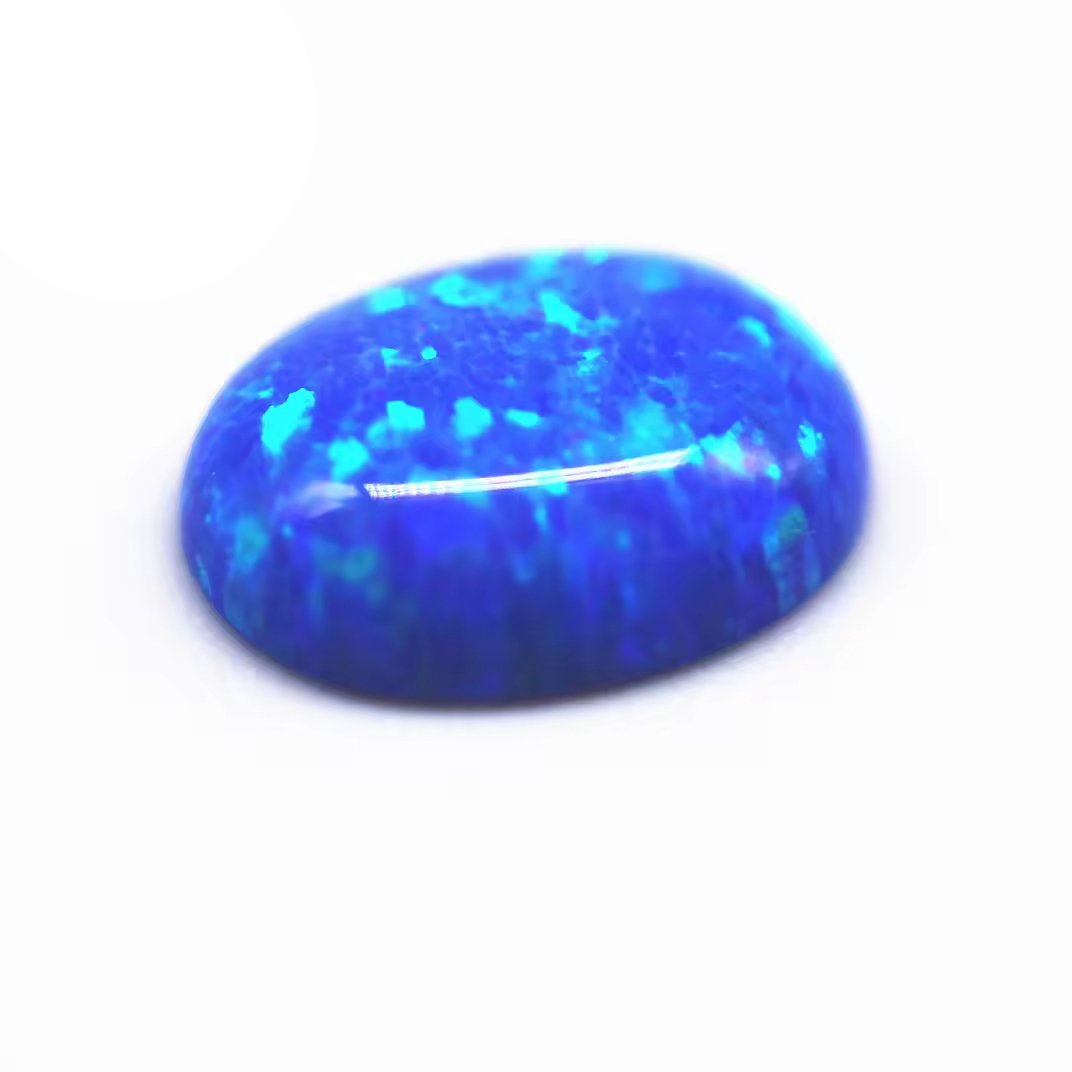 3*5-8*10mm Multicolored Synthetic Opal Oval Cabochon Opal OP#05 Blue Fire Opal Loose Gemstones Oval Flat Back Cabochon Cut Gems - Image 2