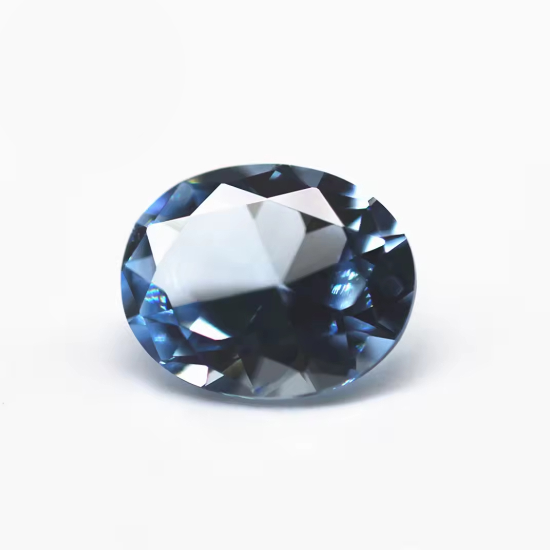 3*5mm-10*14mm Oval Cut Sky Blue Nano Gemstones Loose Stones Machine Cut Oval Shape Synthetic Aquamarine Nanosital Crystal Stones - Image 6
