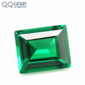 3*5mm-13*18mm Step Cut baguette Shape Emerald Green Nano Gemstone Loose Stone Synthetic baguette Shape Green Nano Crystal Stones