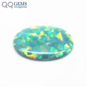 3*5mm-8*10mm 92 Multicolored Synthetic Opal Oval Flat Back Cabochon Cut OP#03 Fire Opal Loose Gemstones Oval Opal Cabochon Gems