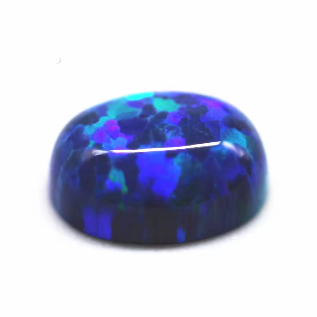 3*5mm-8*10mm 92 Multicolored Synthetic Opal Oval Flat Back Cabochon Cut OP#14 Fire Opal Loose Gemstones Oval Cabochon Opal Gems - Image 5