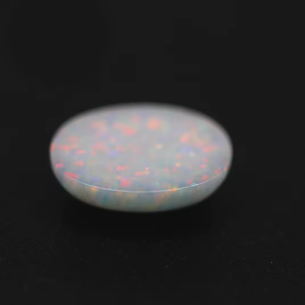 3*5mm-8*10mm Multicolored Synthetic Oval Cabochon Opal OP#18 White Fire Opal Loose Gemstones Oval Flat Back Opal Cabochon Gems - Image 2