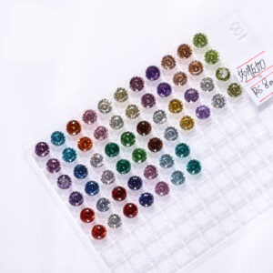 Bird's Nest Cut White and Multi colour Multiple Cutting Cubic Zirconia Special Round Cutting Loose CZ Gemstone