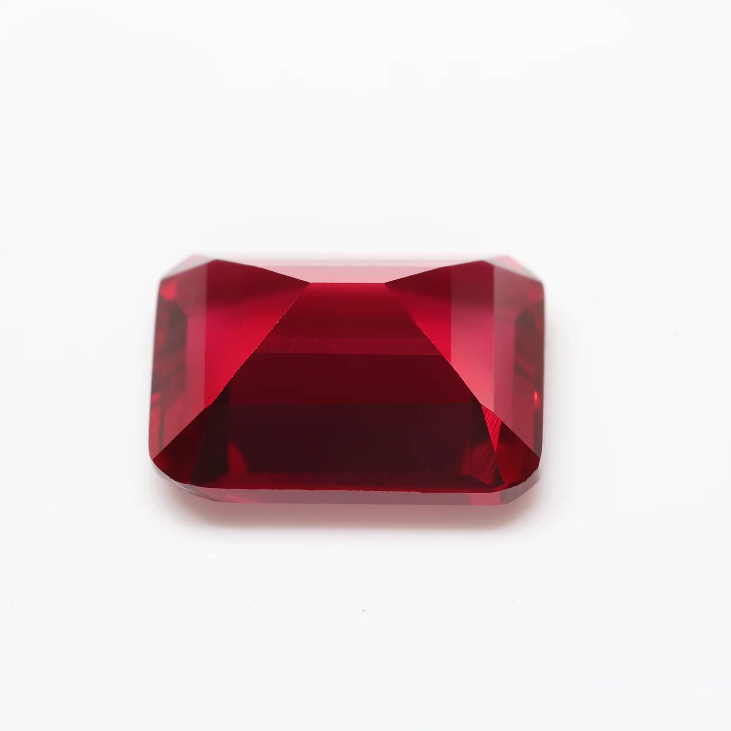 4*6mm-8*10mm Machine Cut Emerald Cut/Octagon Cut 8# Dark Red Corundum Loose Gemstone Synthetic Corundum 8# Red Ruby Gemstone - Image 2