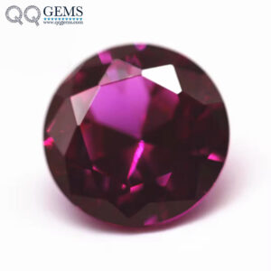 5A Grade 0.8mm-14mm Round Brilliant Cut 3# Ruby Corundum Loose Gemstone Round Shape Synthetic 3# Rose Red Ruby Corundum Gemstone