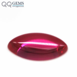 5A Grade Marquise Flat Back Cabochon Cut 5# Ruby Corundum Loose Gemstones Marquise Cabochon Synthetic Ruby 5# Corundum Gemstones