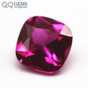 5A Grade Princess Cut Cushion Cut 3# Ruby Corundum Loose Gemstones Cushion Shape Synthetic 3# Ruby Red Sapphire Corundum Stones