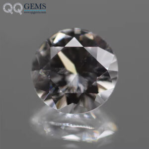 5A Quality Round Brilliant Cut 12# White Sapphire Corundum Gemstones Round Shape Synthetic Corundum White 12# Corundum Gemstones