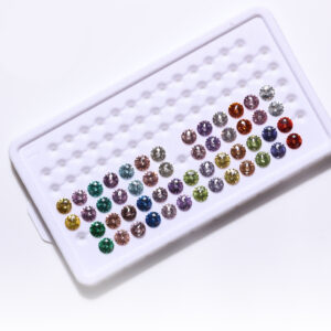 6-8mm Round Shape Brilliant Cut Multi-color 5A Cubic Zirconia Loose GemstonesCubic Zirconia Explosion-flash Imperial General Cut