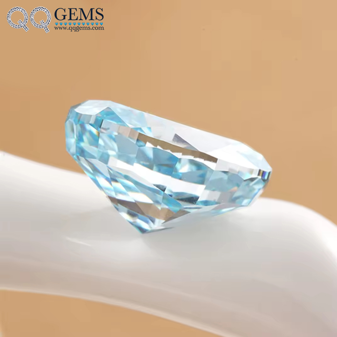 7A Grade Oval Crushed Ice Cut Aquamarine High Carbon Diamond Loose Gemstones Synthetic Oval Shape Ice Flower Cut CZ Zircon Gems - Image 5
