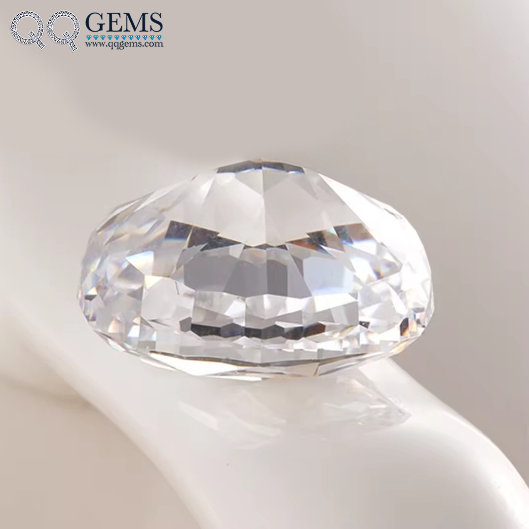 7A Grade Oval Shape Crushed Ice Cut White Color High Carbon Diamond Loose Gemstones Synthetic Cubic Zirconia Cz Diamond Gems - Image 2