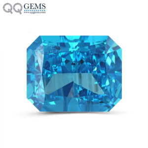 7A Grade Quality Octagon Crushed Ice Cut Aqua Blue High Carbon Diamond Loose Gemstones Synthetic Middle Aquamarine CZ Zirconia