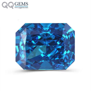 7A Grade Quality Octagon Crushed Ice Cut Blue Topaz High Carbon Diamond Loose Gemstones Synthetic Dark Aquamarine CZ Zirconia
