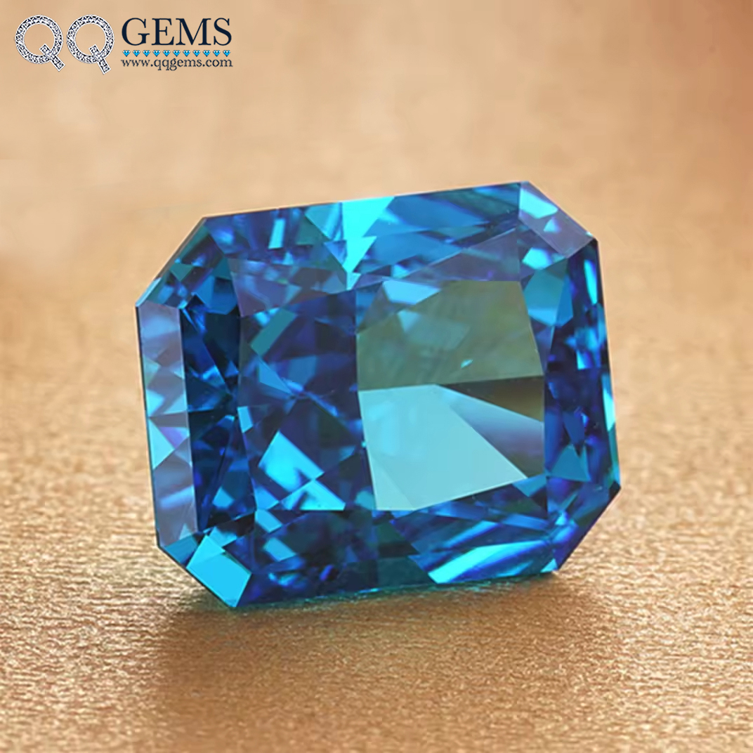7A Grade Quality Octagon Crushed Ice Cut Blue Topaz High Carbon Diamond Loose Gemstones Synthetic Dark Aquamarine CZ Zirconia - Image 4