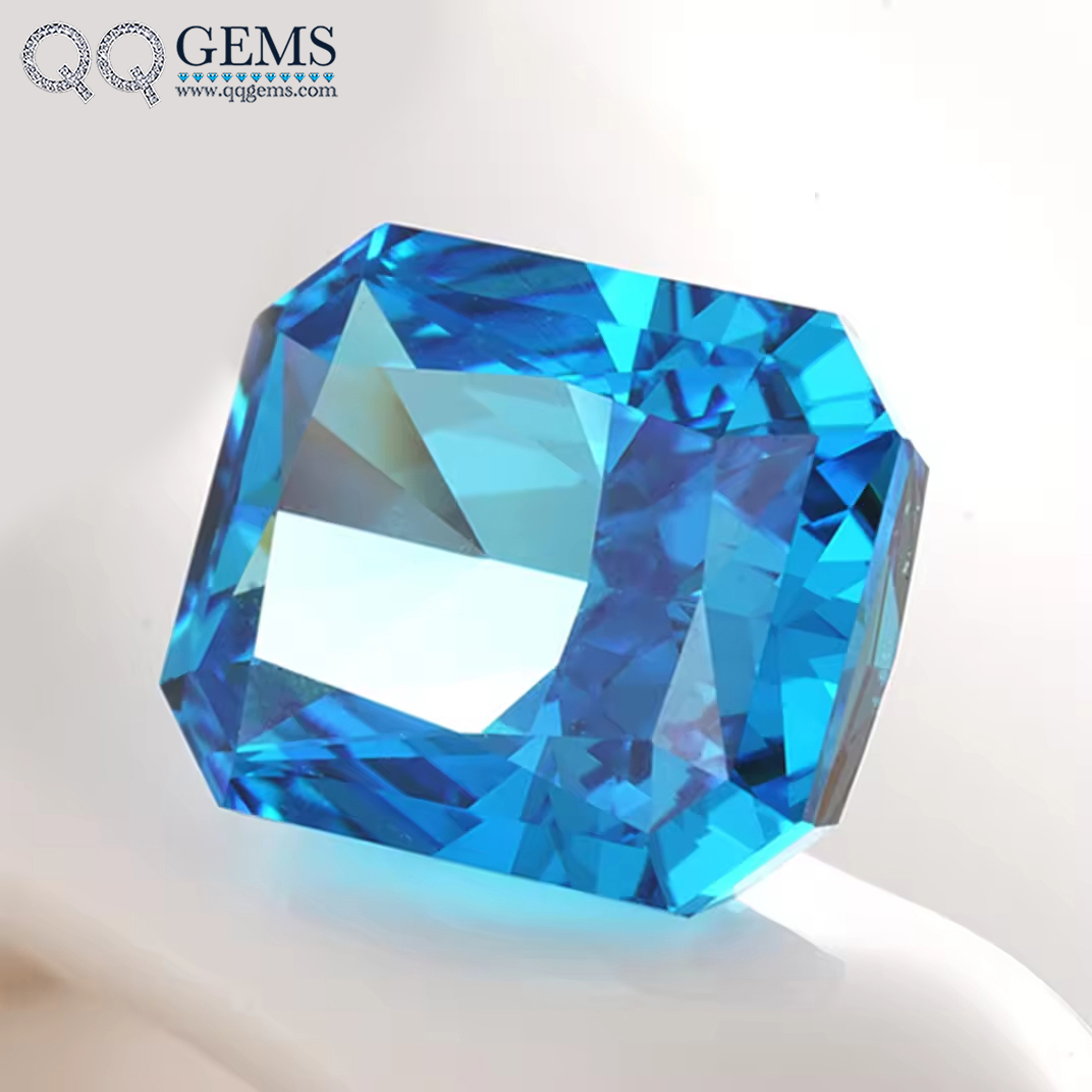 7A Grade Quality Octagon Crushed Ice Cut Blue Topaz High Carbon Diamond Loose Gemstones Synthetic Dark Aquamarine CZ Zirconia - Image 5