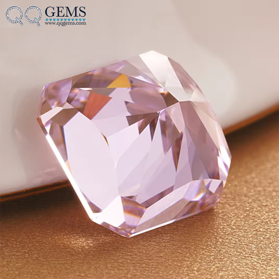 7A Grade Top Quality Square Crushed Ice Cut Corner USA Light pink High Carbon Diamond Loose Gemstones Simulated CZ Diamond - Image 2