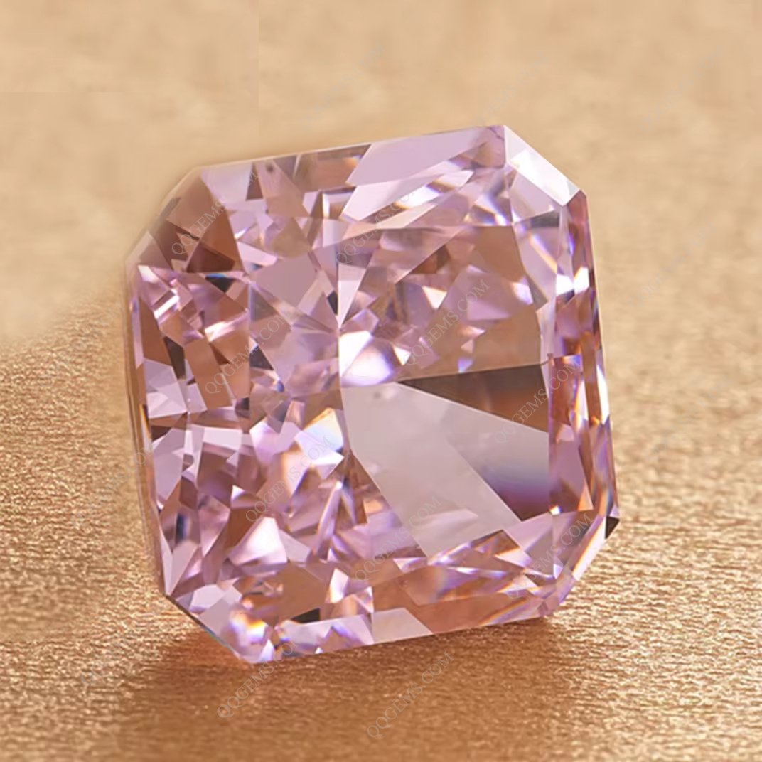 7A Grade Top Quality Square Crushed Ice Cut Corner USA Light pink High Carbon Diamond Loose Gemstones Simulated CZ Diamond - Image 5