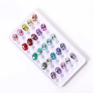8*12 Oval-shaped Hand-held Flower Cut Craft White and Multicolour Wuzhou Cubic Zirconia Oval Gemstone Loose Stone DIY Wholesale