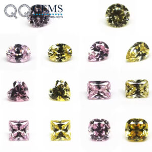 9A Grade Quality Round/oval/pear/heart/cushion/square Cut USA Canary Yellow High Carbon Diamond Loose Stones Cubic Zirconia Gems