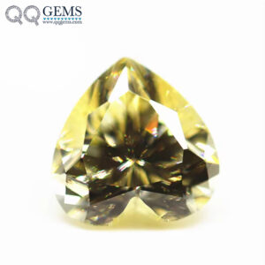 9A Grade Heart Machine Cut USA Yellow High Carbon Diamond Loose Gems Artificial Heart Shape Light Yellow Cubic Zirconia Gems