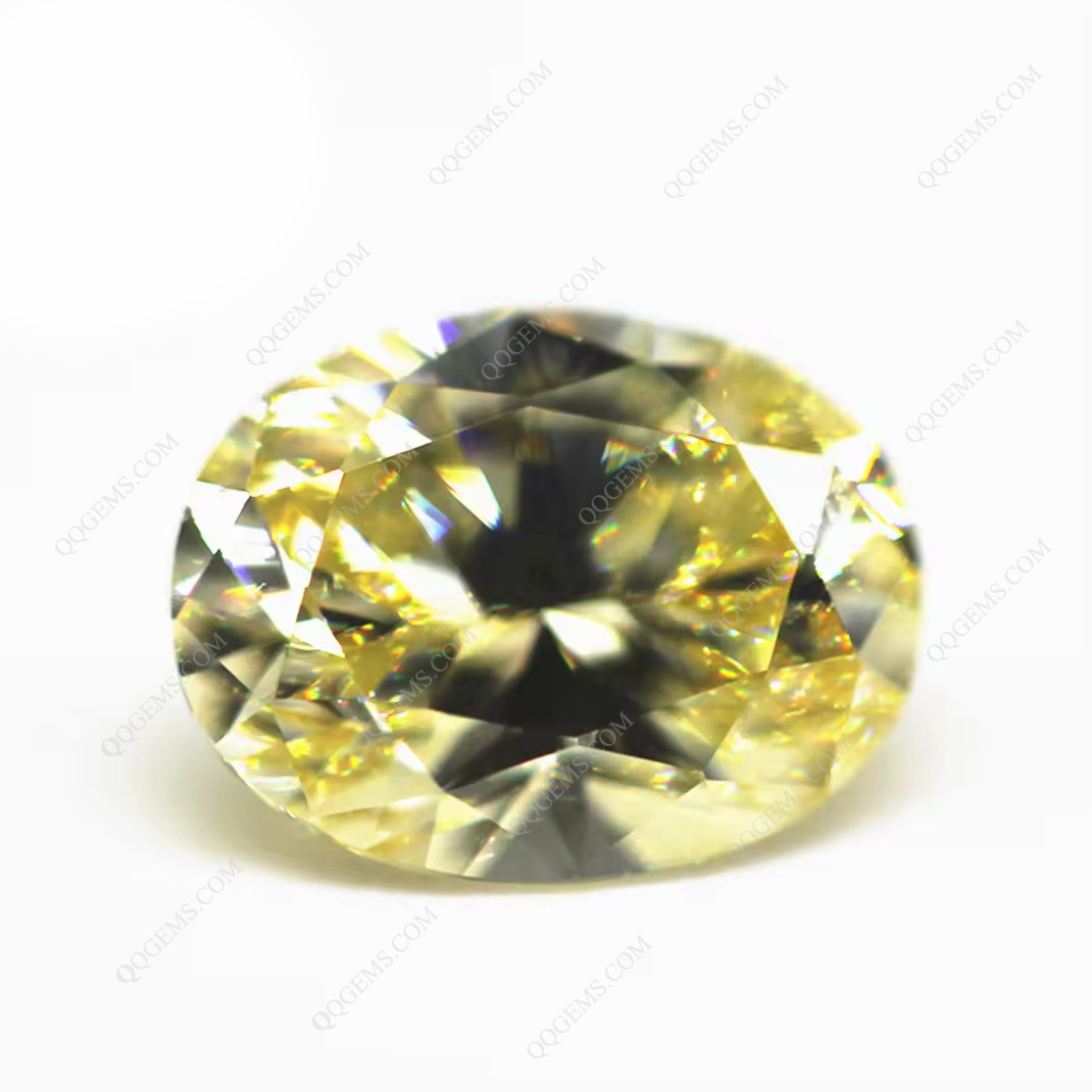 9A Grade Oval Machine Cut Light Yellow High Carbon Diamond Loose Gemstones Synthetic Simulated Diamond Cubic Zirconia Gems - Image 3