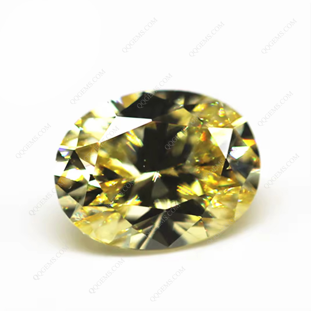 9A Grade Oval Machine Cut Light Yellow High Carbon Diamond Loose Gemstones Synthetic Simulated Diamond Cubic Zirconia Gems - Image 4
