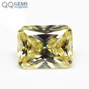 9A Grade Quality Octagon Princess Cut Light Yellow High Carbon Diamond Loose Gems Exquisite Cutting Technology Zirconia Gems