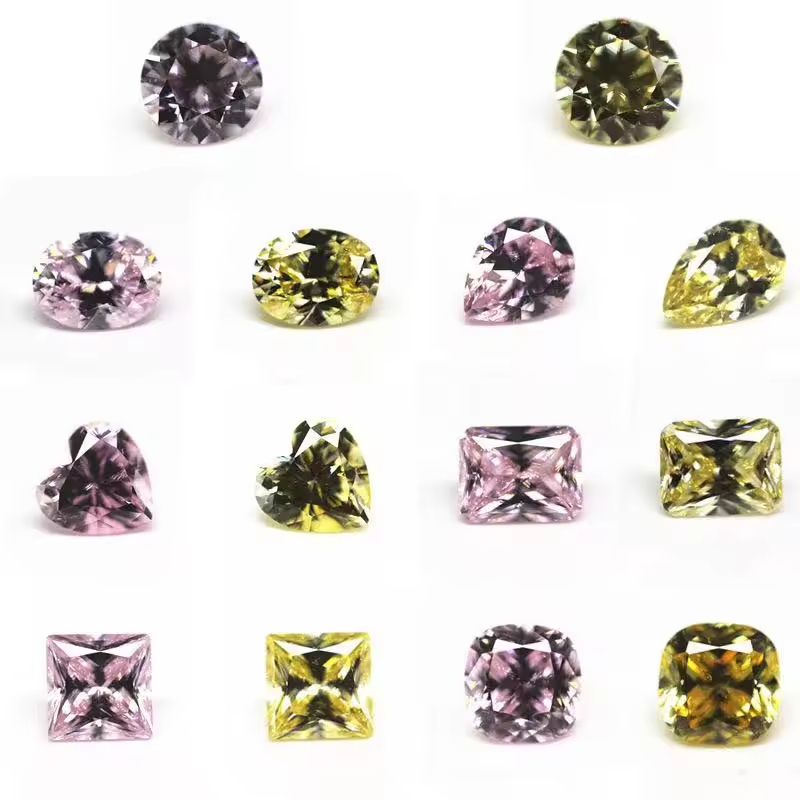 9A Grade Quality Round/oval/pear/heart/cushion/square Cut USA Canary Yellow High Carbon Diamond Loose Stones Cubic Zirconia Gems - Image 3
