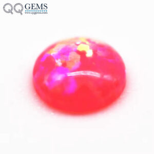 Best Selling 2-12mm 92 Multicolored Synthetic Opal Round Flat Back Cabochon Cut OP43 Fire Opal Loose Gemstone Opal Cabochon Gems