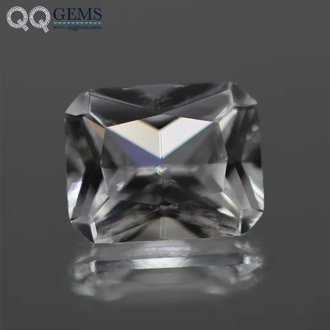 Hot Sale Princess Cut Octagon Cut 12# White Sapphire Corundum Loose Gemstone Octagon Shape Synthetic White 12# Corundum Gemstone